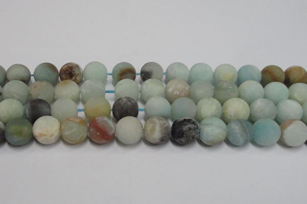 CAM1106 15.5 inches 16mm round matte amazonite beads wholesale