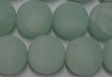 CAM1115 15.5 inches 14mm round matte amazonite beads wholesale