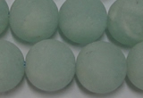 CAM1116 15.5 inches 16mm round matte amazonite beads wholesale