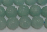 CAM1122 15.5 inches 8mm carved round amazonite beads wholesale