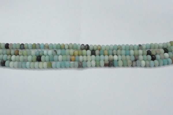 CAM1130 15.5 inches 4*6mm rondelle matte amazonite beads wholesale