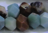 CAM1138 12*16mm - 13*18mm faceted nuggets amazonite gemstone beads