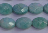 CAM1204 15.5 inches 12*16mm faceted oval Russian amazonite beads