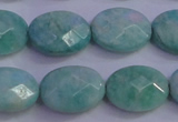 CAM1205 15.5 inches 14*19mm faceted oval Russian amazonite beads