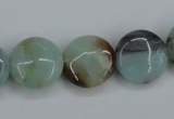 CAM122 15.5 inches 16mm flat round amazonite gemstone beads