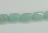 CAM139 15.5 inches 8*12mm faceted drum amazonite gemstone beads