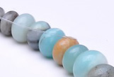 CAM14 15.5 inch different sizes roundel natural amazonite beads