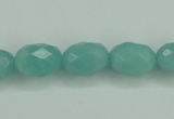 CAM140 15.5 inches 10*14mm faceted drum amazonite gemstone beads