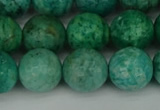 CAM1404 15.5 inches 12mm faceted round Russian amazonite beads