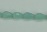 CAM141 15.5 inches 8*12mm faceted teardrop amazonite gemstone beads