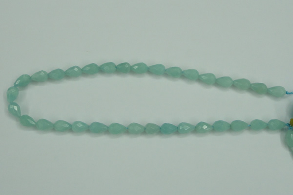 CAM141 15.5 inches 8*12mm faceted teardrop amazonite gemstone beads