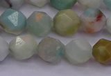 CAM1413 15.5 inches 10mm faceted nuggets amazonite gemstone beads