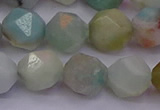 CAM1414 15.5 inches 12mm faceted nuggets amazonite gemstone beads