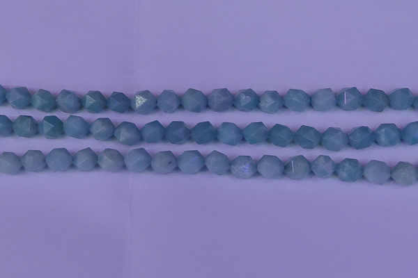 CAM1418 15.5 inches 10mm faceted nuggets Chinese amazonite beads