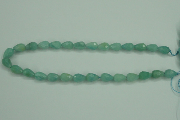 CAM142 15.5 inches 10*14mm faceted teardrop amazonite gemstone beads