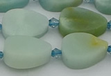 CAM1422 15.5 inches 13*18mm flat teardrop Chinese amazonite beads