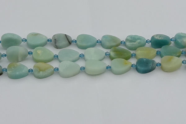 CAM1422 15.5 inches 13*18mm flat teardrop Chinese amazonite beads