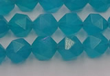 CAM1432 15.5 inches 8mm faceted nuggets dyed amazonite gemstone beads