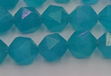 CAM1433 15.5 inches 10mm faceted nuggets dyed amazonite gemstone beads