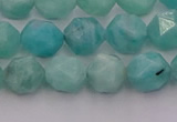 CAM1437 15.5 inches 8mm faceted nuggets amazonite gemstone beads