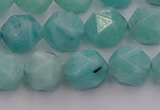 CAM1438 15.5 inches 10mm faceted nuggets amazonite gemstone beads