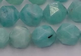 CAM1439 15.5 inches 12mm faceted nuggets amazonite gemstone beads