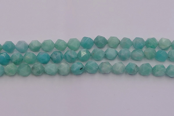 CAM1439 15.5 inches 12mm faceted nuggets amazonite gemstone beads