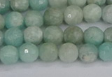 CAM1451 15.5 inches 6mm faceted round amazonite gemstone beads