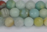 CAM1460 15.5 inches 8mm faceted round amazonite beads wholesale