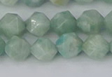 CAM1473 15.5 inches 8mm faceted nuggets Brazilian amazonite beads