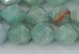 CAM1475 15.5 inches 12mm faceted nuggets Brazilian amazonite beads