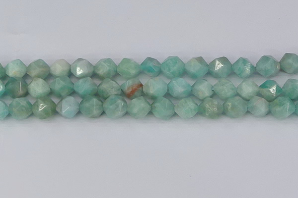 CAM1475 15.5 inches 12mm faceted nuggets Brazilian amazonite beads