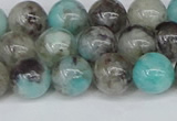 CAM1482 15.5 inches 8mm round Madagascar black amazonite beads