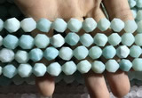 CAM1495 15.5 inches 10mm faceted nuggets amazonite beads wholesale