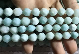 CAM1496 15.5 inches 12mm faceted nuggets amazonite beads wholesale