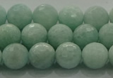 CAM1513 15.5 inches 10mm faceted round natural peru amazonite beads