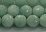 CAM1514 15.5 inches 12mm faceted round natural peru amazonite beads