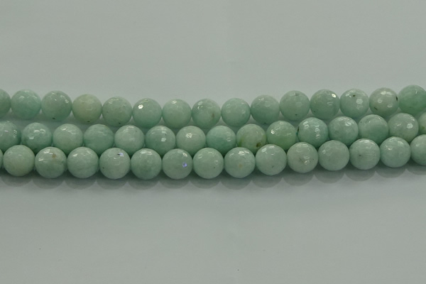 CAM1514 15.5 inches 12mm faceted round natural peru amazonite beads