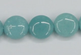 CAM152 15.5 inches 16mm flat round amazonite gemstone beads