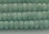 CAM1541 15.5 inches 4*6mm faceted rondelle peru amazonite beads