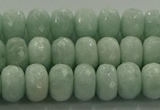 CAM1543 15.5 inches 6*10mm faceted rondelle peru amazonite beads