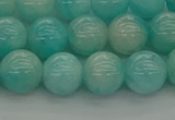 CAM1552 15.5 inches 8mm round natural peru amazonite beads