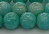 CAM1555 15.5 inches 14mm round natural peru amazonite beads