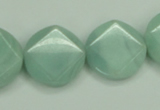 CAM156 15.5 inches 20mm faceted coin amazonite gemstone beads