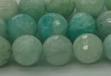 CAM1564 15.5 inches 12mm faceted round Russian amazonite beads