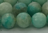 CAM1565 15.5 inches 14mm faceted round Russian amazonite beads