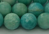 CAM1566 15.5 inches 16mm faceted round Russian amazonite beads