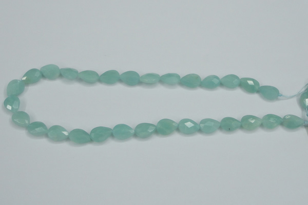 CAM157 15.5 inches 10*14mm faceted teardrop amazonite gemstone beads