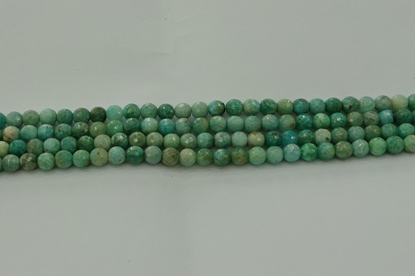 CAM1581 15.5 inches 6mm faceted round Russian amazonite beads