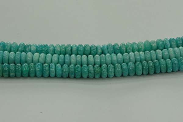 CAM1603 15.5 inches 6*10mm rondelle natural peru amazonite beads